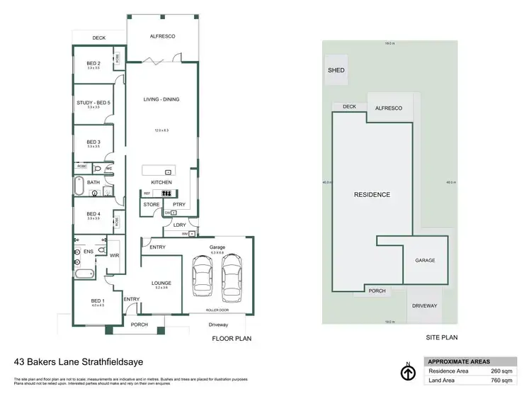 Floorplan of Homely house listing, 43 Bakers Lane, Strathfieldsaye VIC 3551