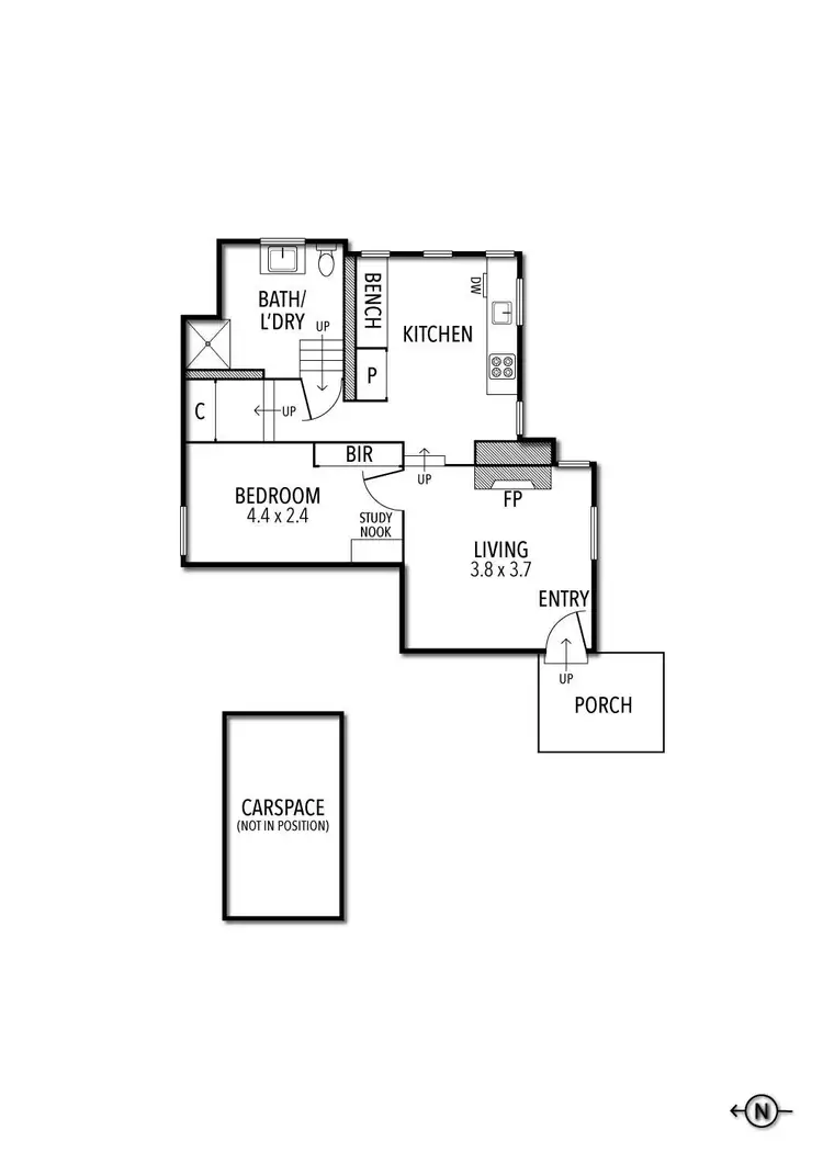 Floorplan of Homely apartment listing, 2/472 Glenferrie Road, Hawthorn VIC 3122