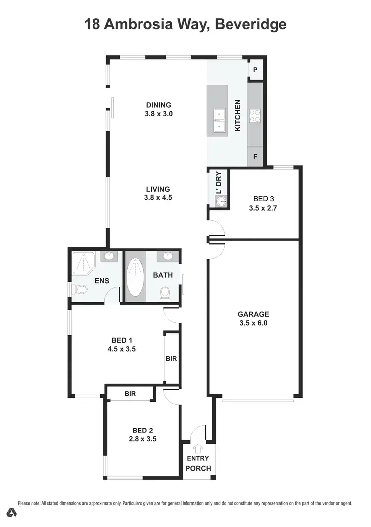 Floorplan of Homely house listing, 18 Ambrosia Way, Beveridge VIC 3753