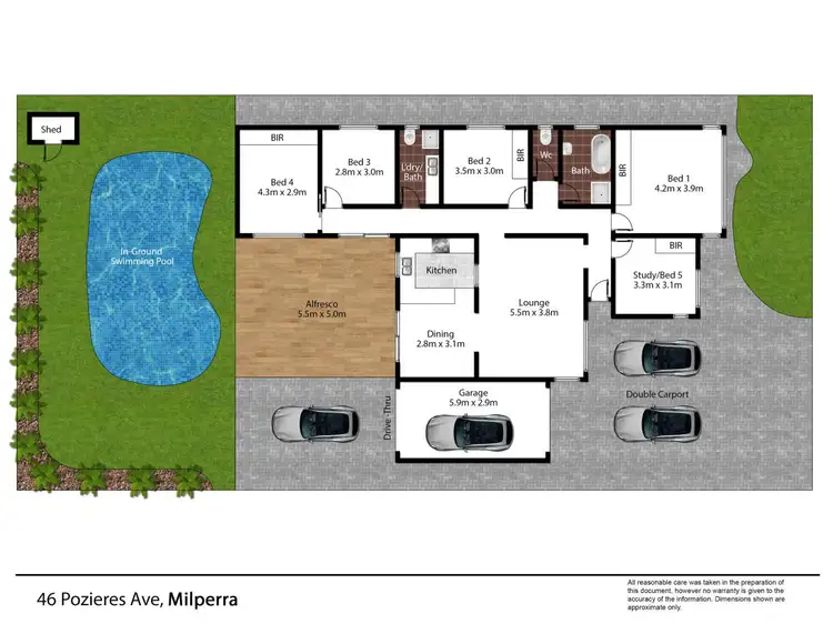 Floorplan of Homely house listing, 46 Pozieres Avenue, Milperra NSW 2214
