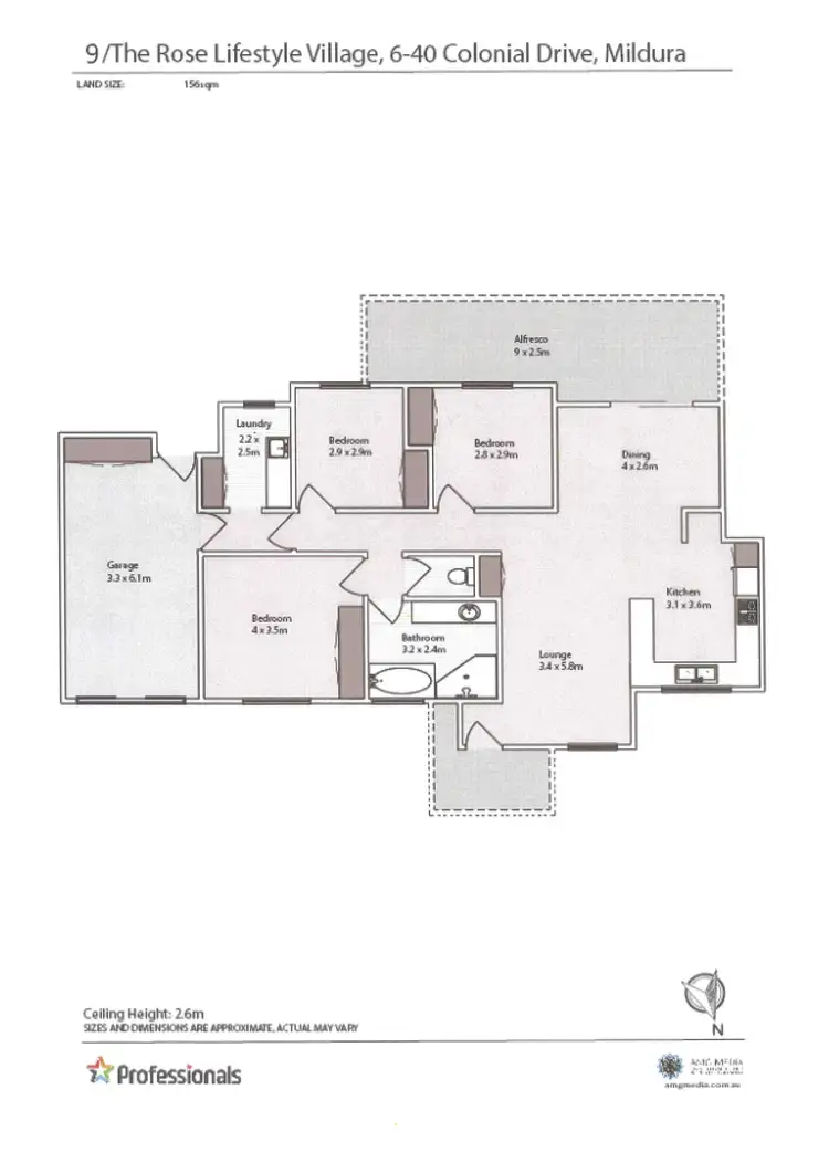 Floorplan of Homely unit listing, 9/6-40 Colonial Drive, Mildura VIC 3500