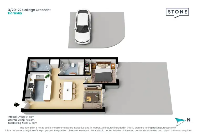 Floorplan of Homely apartment listing, 4/20-22 College Crescent, Hornsby NSW 2077