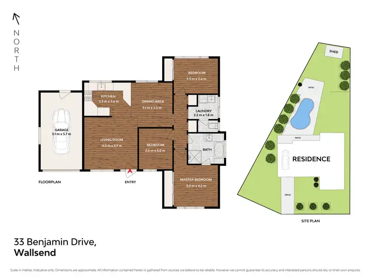 Floorplan of Homely house listing, 33 Benjamin Drive, Wallsend NSW 2287