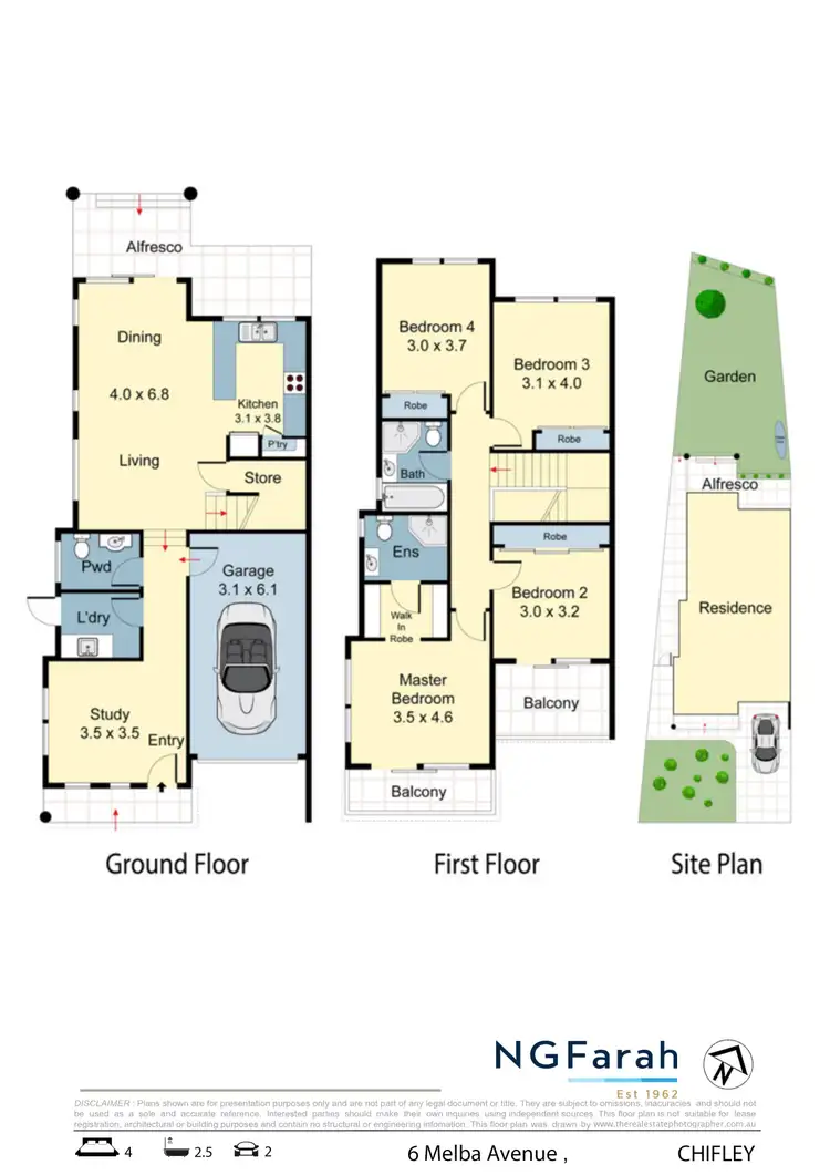 Floorplan of Homely semi-detached listing, 6 Melba Avenue, Chifley NSW 2036