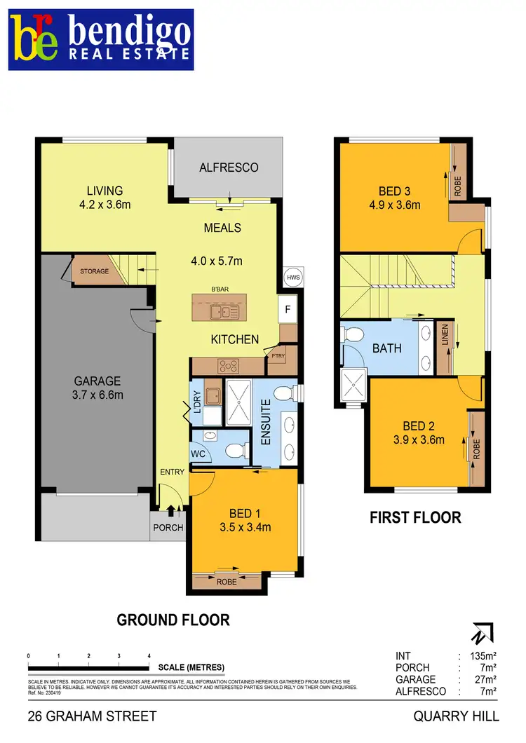 Floorplan of Homely townhouse listing, 26 Graham Street, Quarry Hill VIC 3550