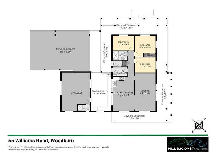 Floorplan of Homely rural property listing, 55 Williams Road, Woodburn NSW 2472