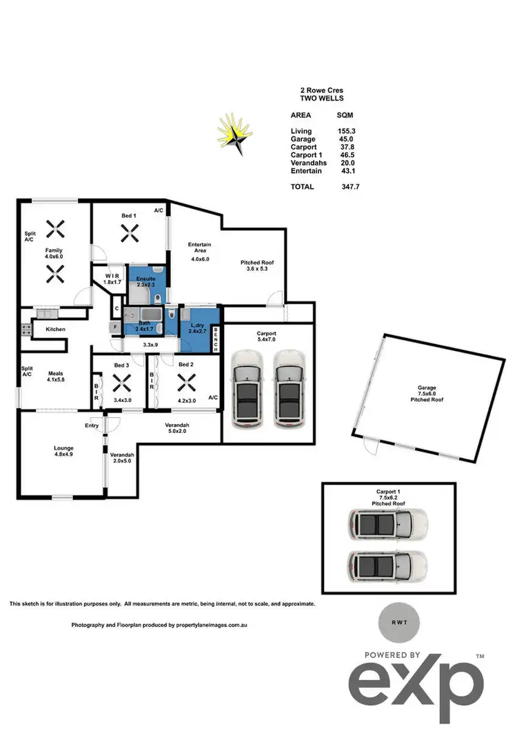 Floorplan of Homely house listing, 2 Rowe Crescent, Two Wells SA 5501
