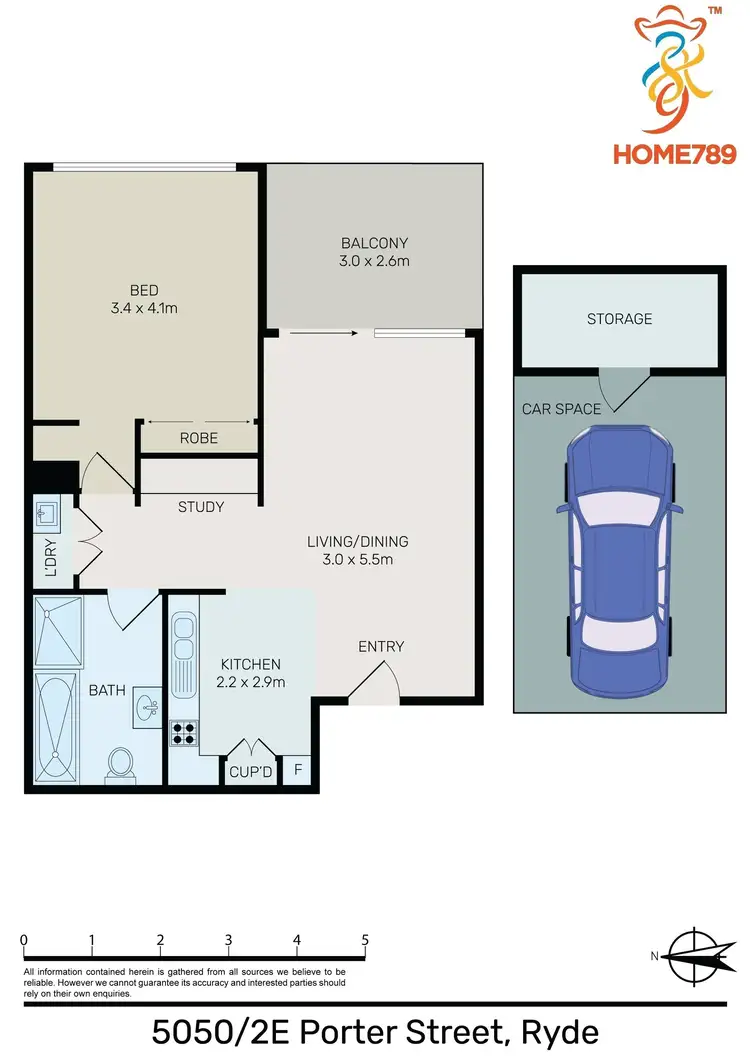 Floorplan of Homely apartment listing, 5050/2E Porter Street, Ryde NSW 2112