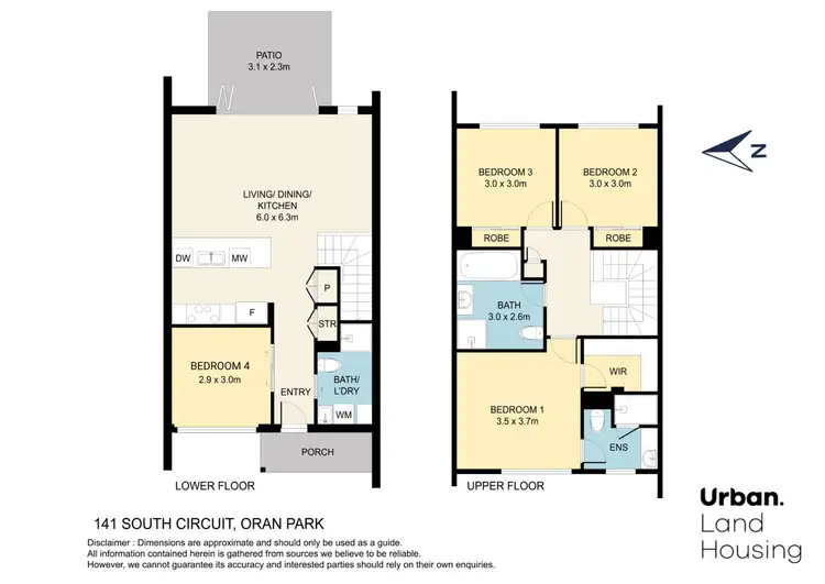 Floorplan of Homely terrace listing, 141 South Circuit, Oran Park NSW 2570