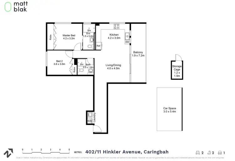 Floorplan of Homely apartment listing, 402/11 Hinkler Avenue, Caringbah NSW 2229