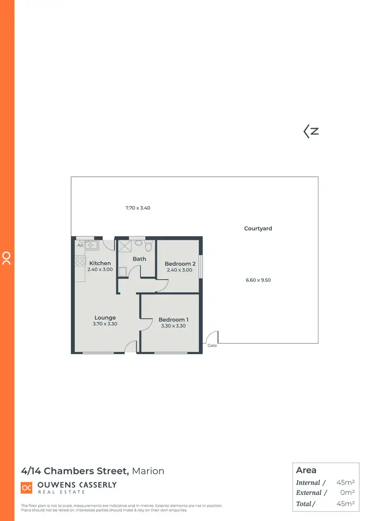 Floorplan of Homely unit listing, 4/14 Chambers Street, Marion SA 5043