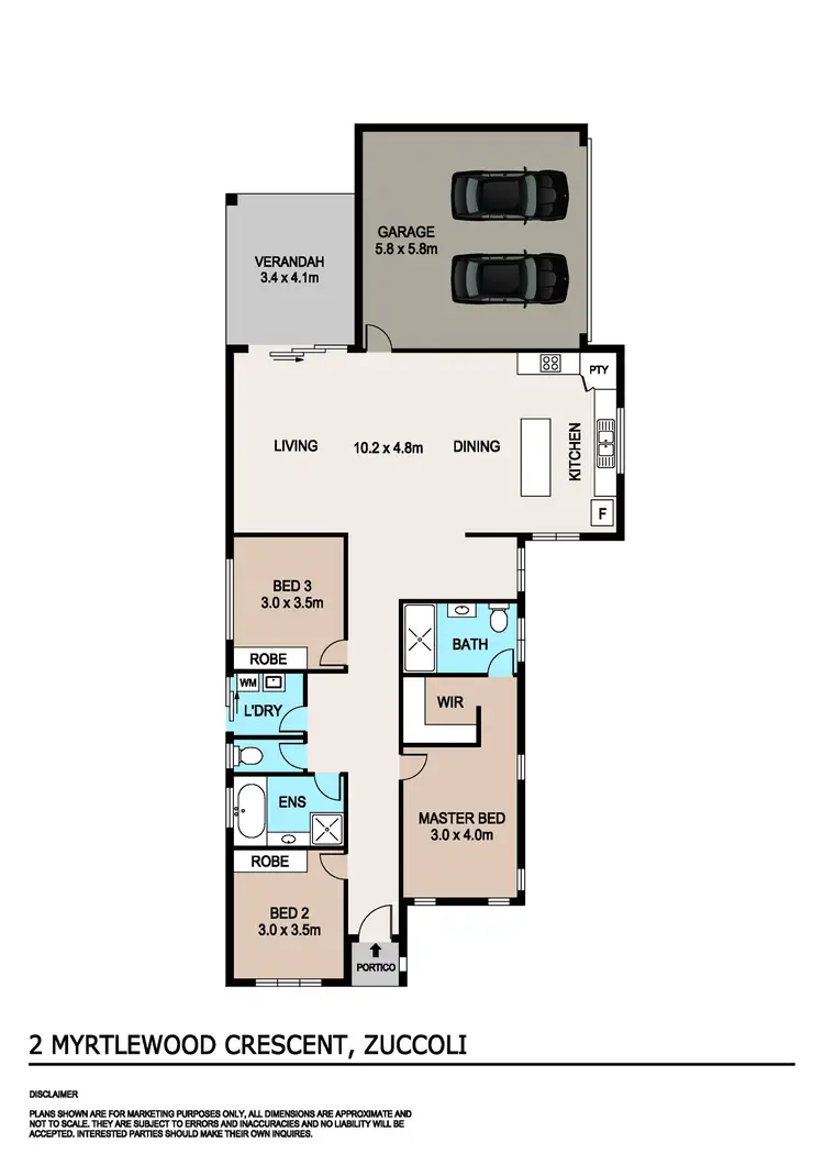 Floorplan of Homely house listing, 2 Myrtlewood Crescent, Zuccoli NT 832