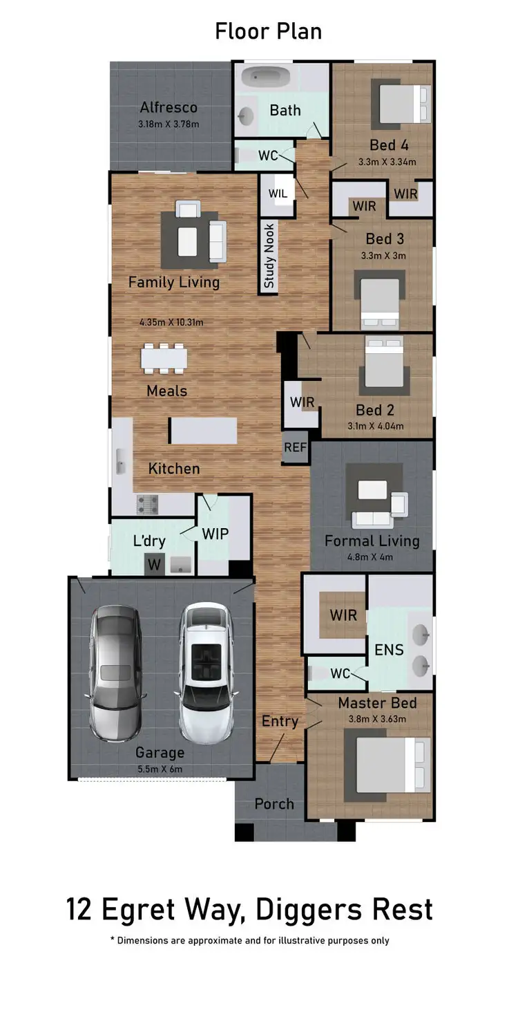 Floorplan of Homely house listing, 12 Egret Way, Diggers Rest VIC 3427