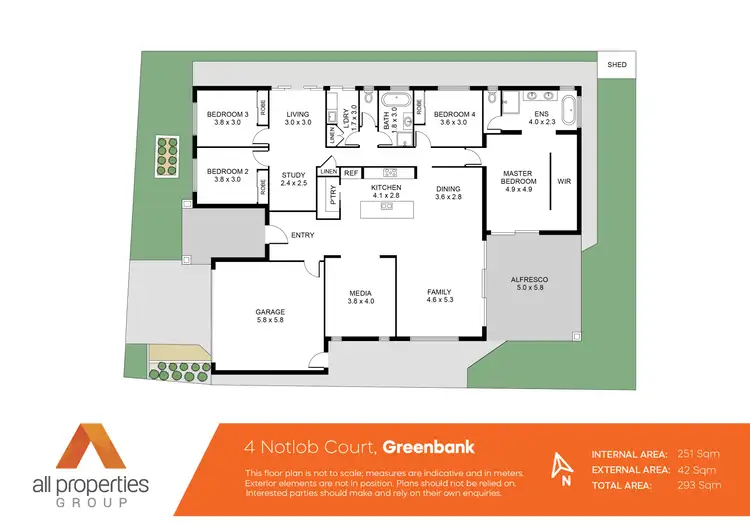 Floorplan of Homely house listing, 4 Notlob Court, Greenbank QLD 4124