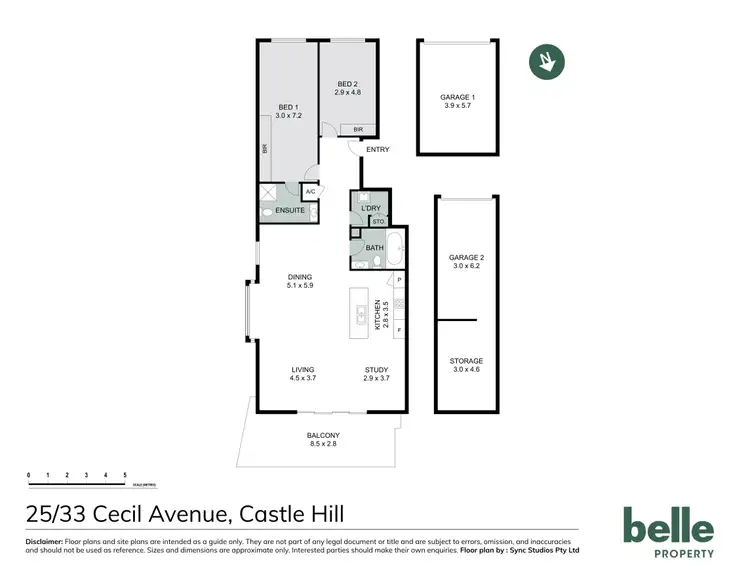 Floorplan of Homely apartment listing, 25/33 Cecil Avenue, Castle Hill NSW 2154