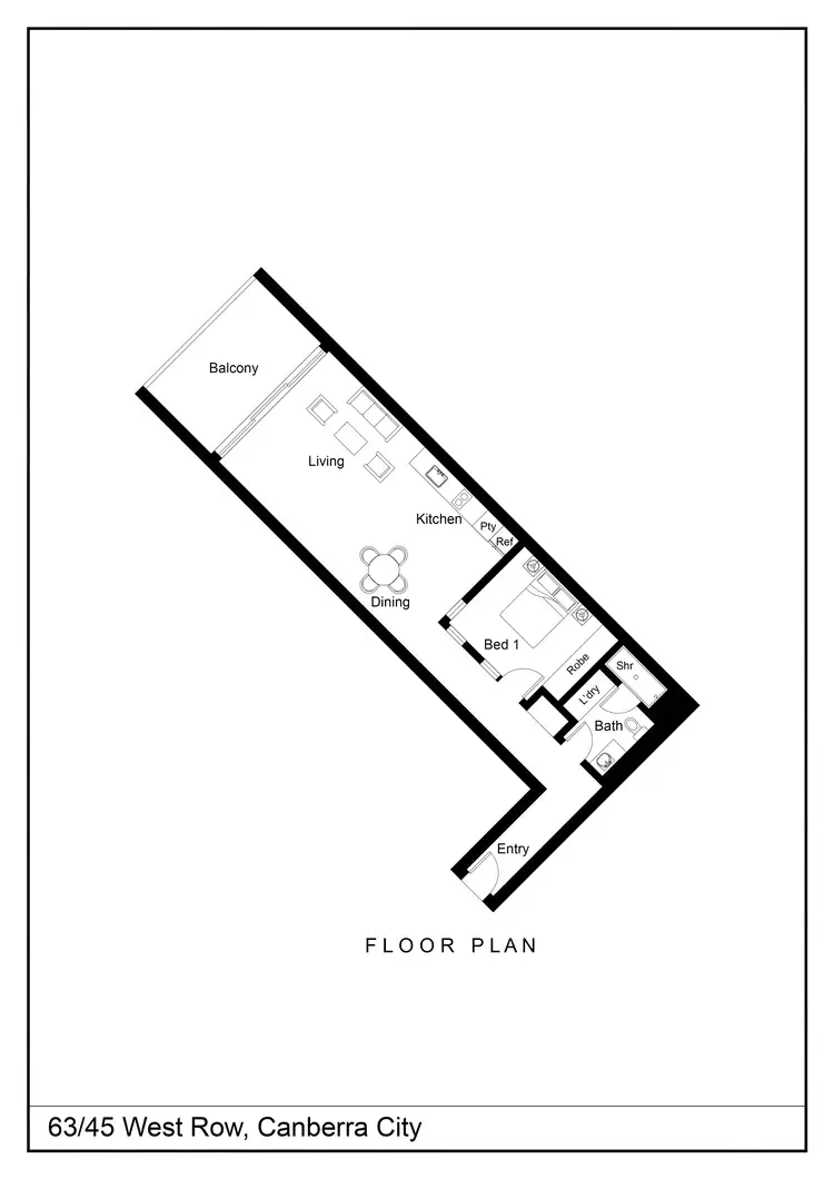 Floorplan of Homely apartment listing, 63/45 West Row, City ACT 2601