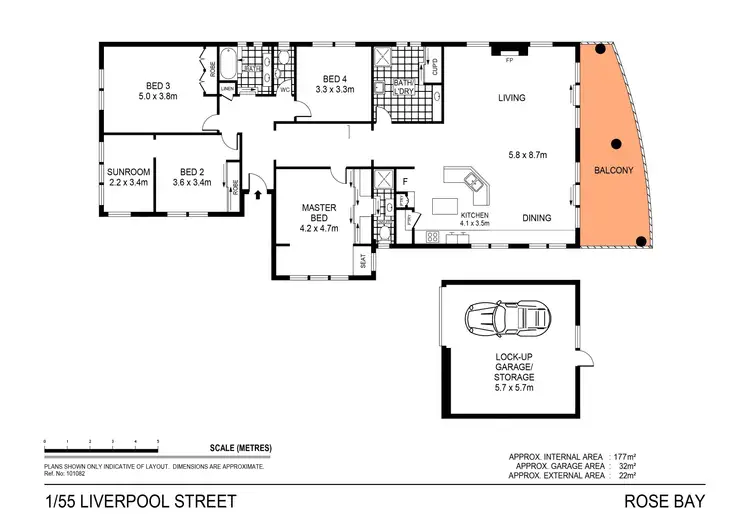 Floorplan of Homely apartment listing, 1/55 Liverpool Street, Rose Bay NSW 2029