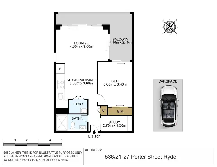 Floorplan of Homely unit listing, 536/21-27 Porter Street, Ryde NSW 2112