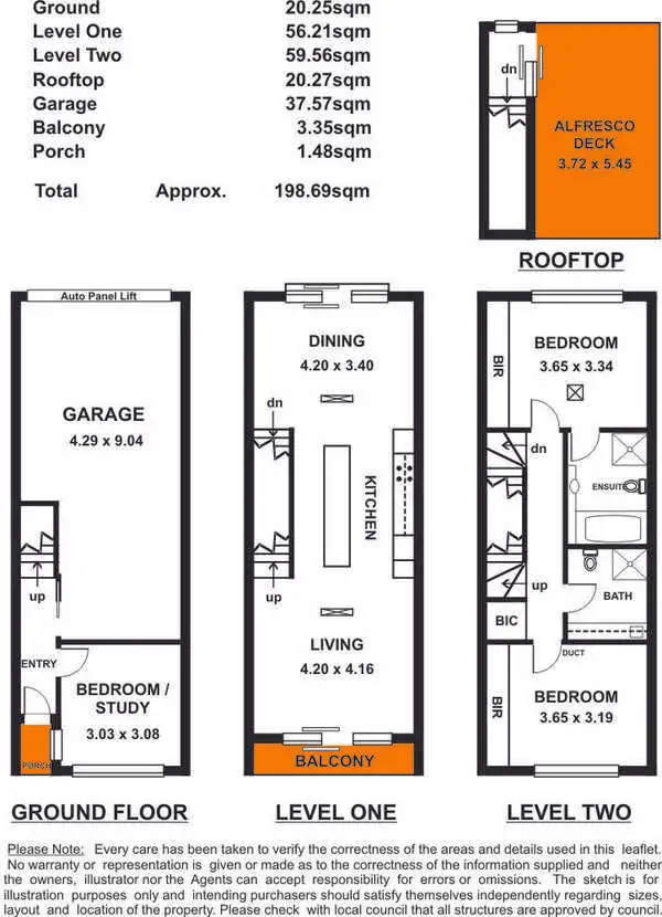 Floorplan of Homely townhouse listing, 166A Wakefield Street, Adelaide SA 5000