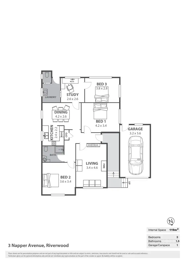 Floorplan of Homely house listing, 3 Napper Avenue, Riverwood NSW 2210