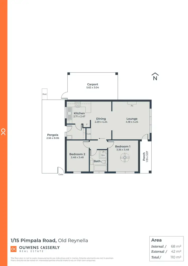 Floorplan of Homely unit listing, 1/15 Pimpala Road, Old Reynella SA 5161