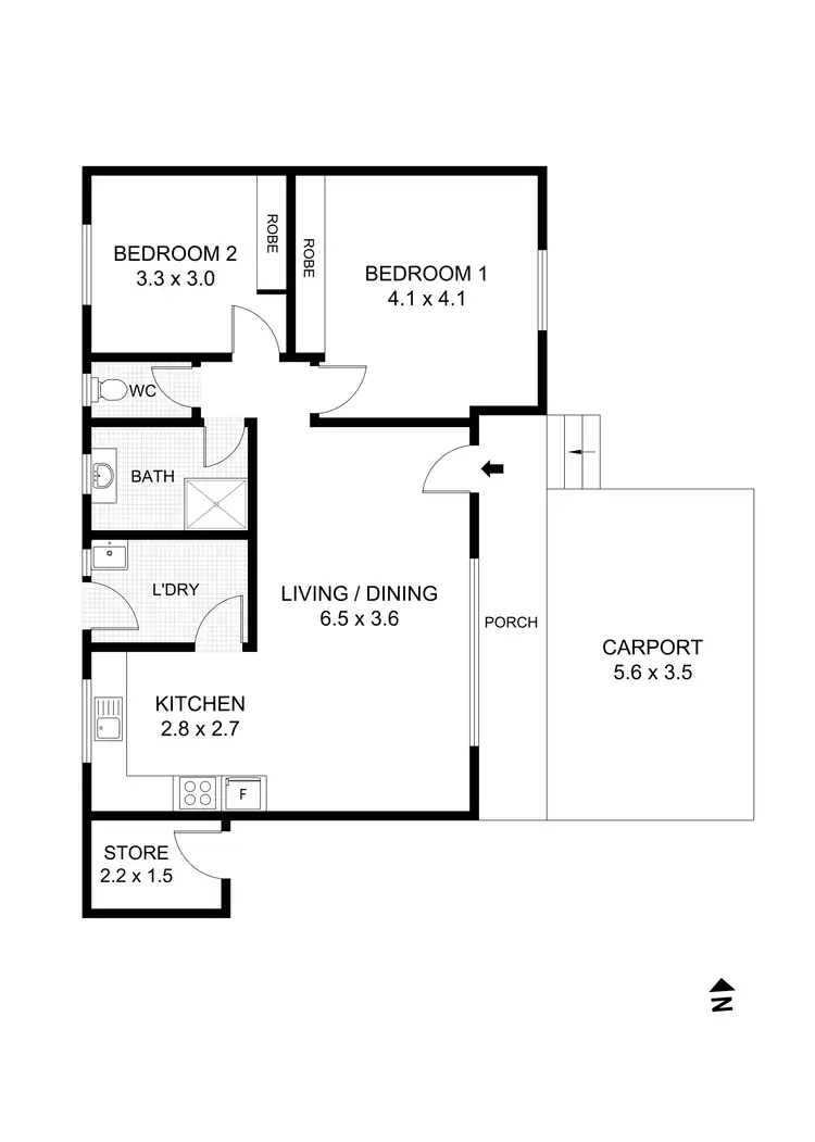 Floorplan of Homely unit listing, 4/2 Sandhurst Road, California Gully VIC 3556