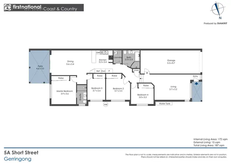 Floorplan of Homely semi-detached listing, 5A Short Street, Gerringong NSW 2534