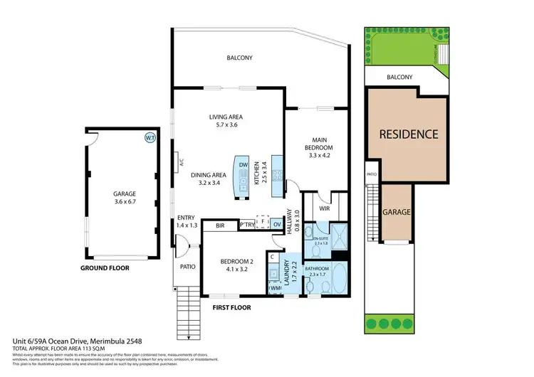 Floorplan of Homely unit listing, 6/59A Ocean Drive, Merimbula NSW 2548