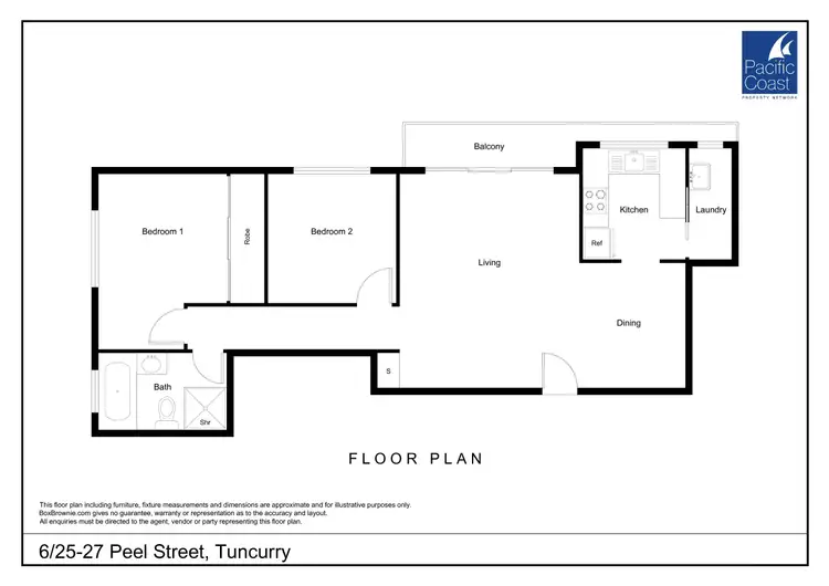 Floorplan of Homely apartment listing, Level 2/6/25-27 Peel Street, Tuncurry NSW 2428