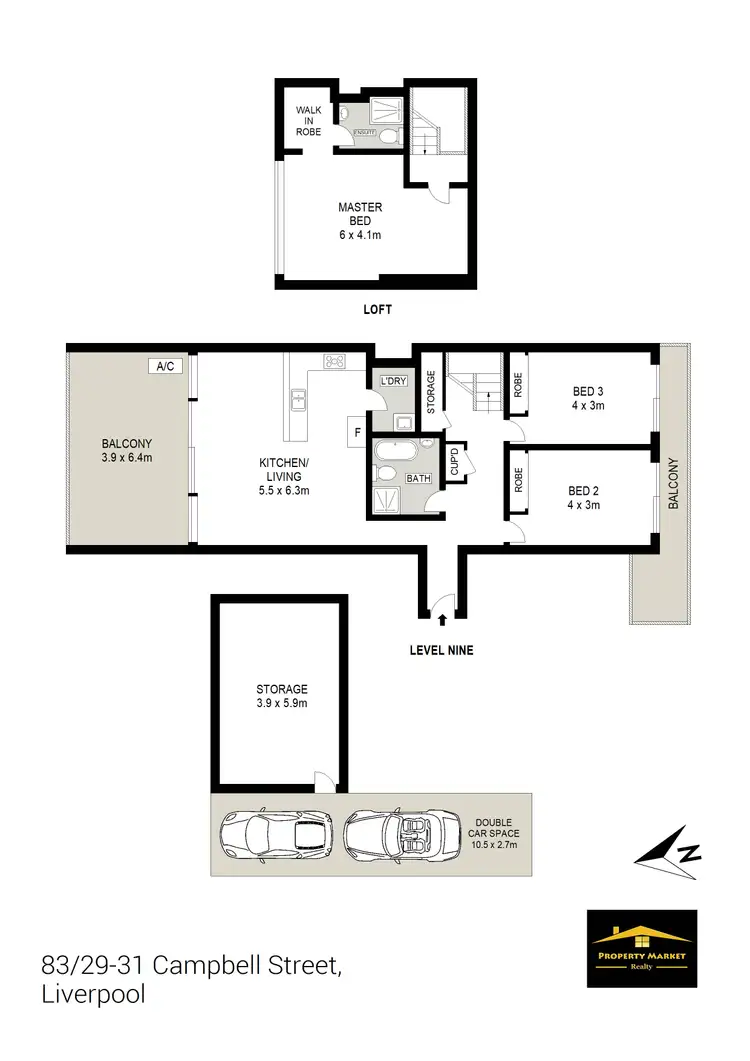 Floorplan of Homely unit listing, 83/29-33 Campbell Street, Liverpool NSW 2170