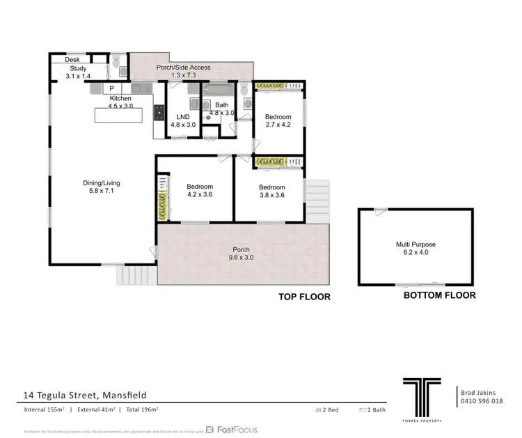 Floorplan of Homely house listing, 14 Tegula Street, Mansfield QLD 4122