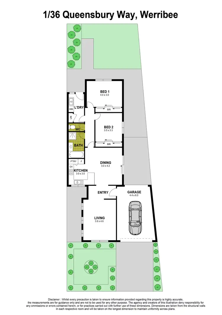 Floorplan of Homely unit listing, 1/36 Queensbury Way, Werribee VIC 3030