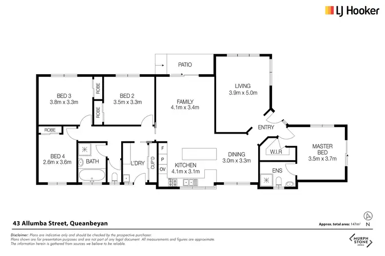 Floorplan of Homely house listing, 43 Allumba Street, Queanbeyan West NSW 2620