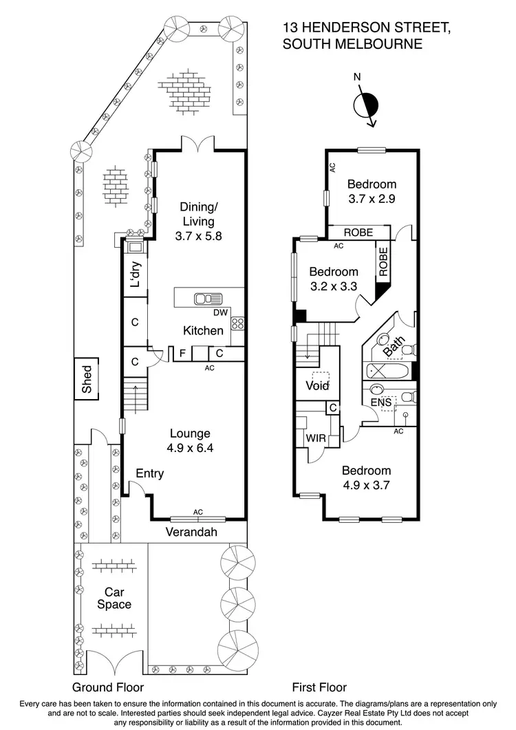 Floorplan of Homely house listing, 13 Henderson Street, South Melbourne VIC 3205