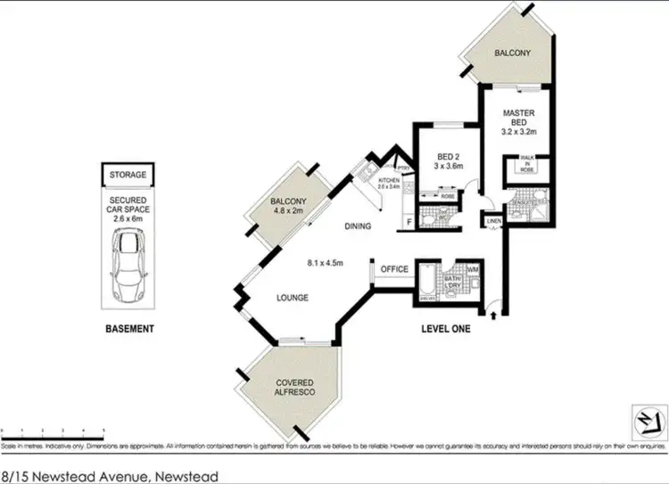 Floorplan of Homely unit listing, 8/15 Newstead Avenue, Newstead QLD 4006