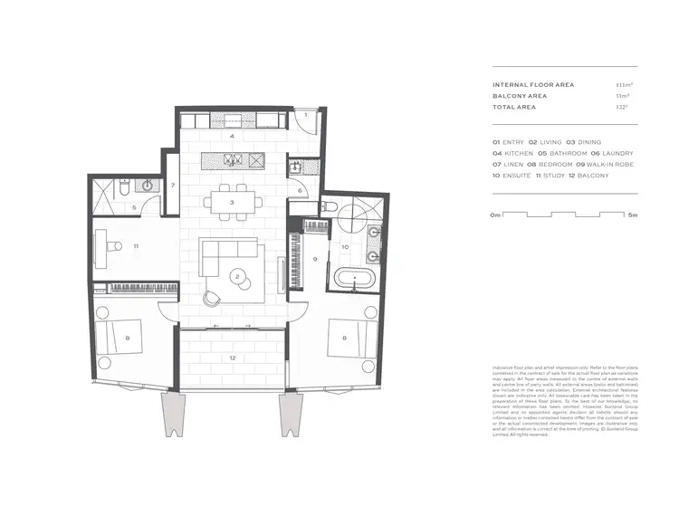 Floorplan of Homely apartment listing, 11107/2 The Lanes Boulevard, Mermaid Waters QLD 4218