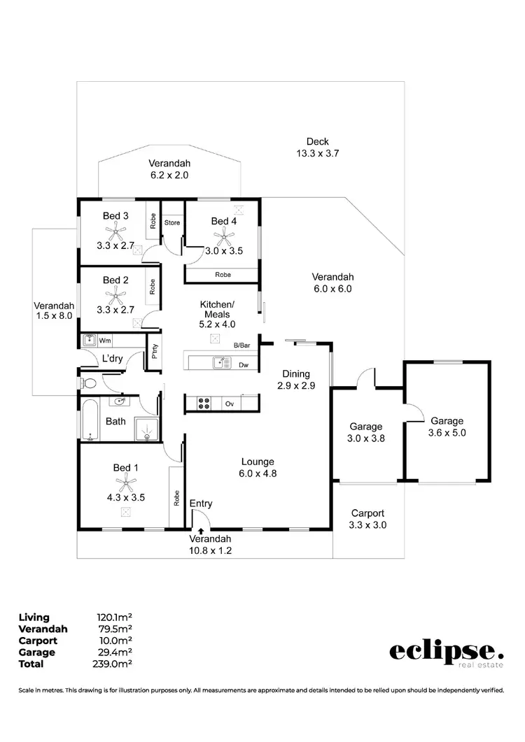 Floorplan of Homely house listing, 11 Durack Court, Golden Grove SA 5125