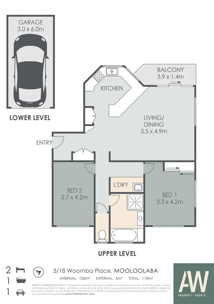 Floorplan of Homely unit listing, 5/18 Woomba Place, Mooloolaba QLD 4557