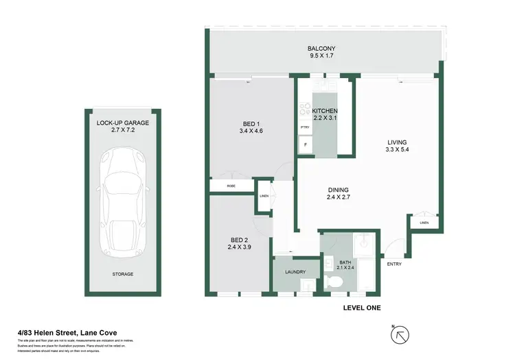 Floorplan of Homely apartment listing, 4/83 Helen Street, Lane Cove NSW 2066