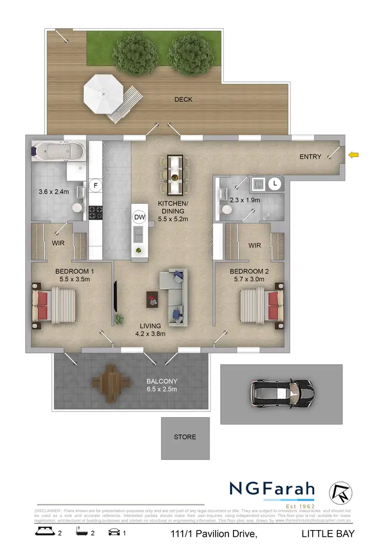 Floorplan of Homely apartment listing, 111/1 Pavilion Drive, Little Bay NSW 2036