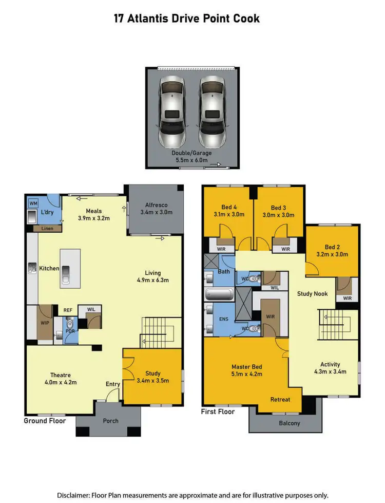 Floorplan of Homely house listing, 17 Atlantis Drive, Point Cook VIC 3030