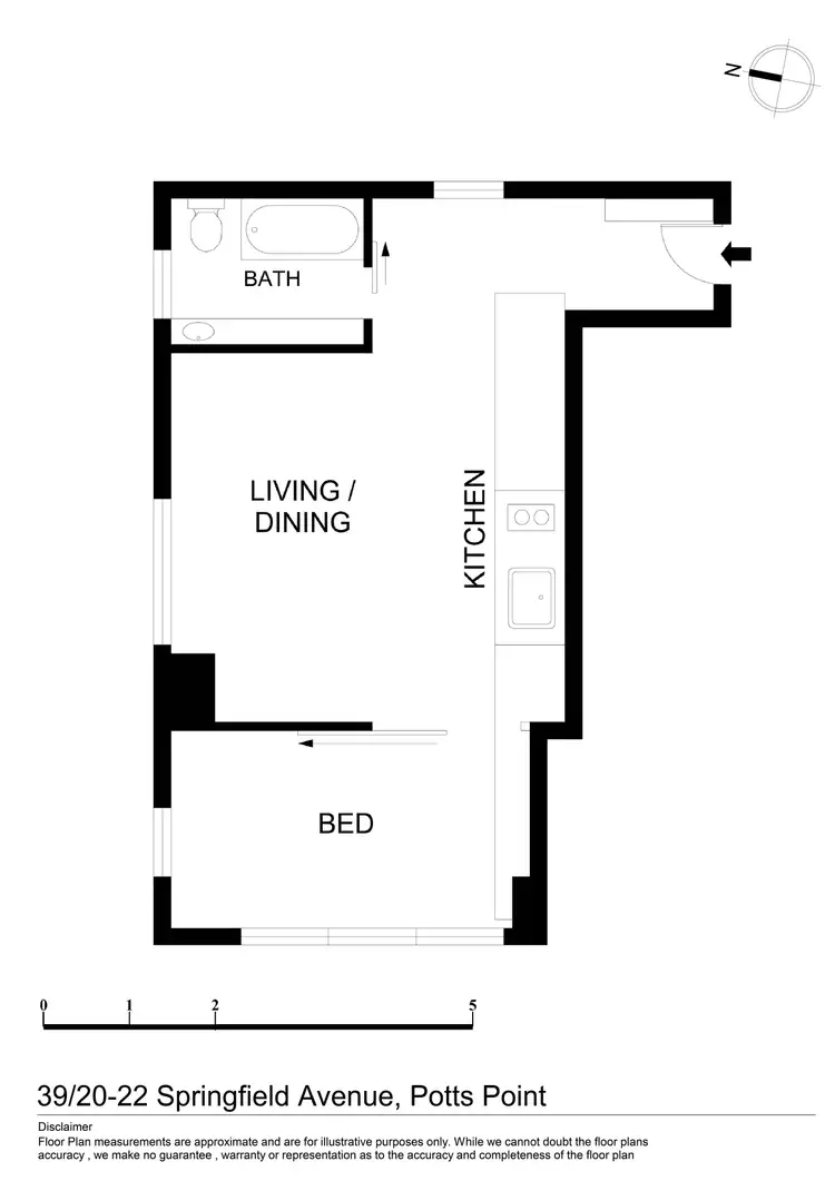 Floorplan of Homely apartment listing, 39/20 Springfield Avenue, Potts Point NSW 2011