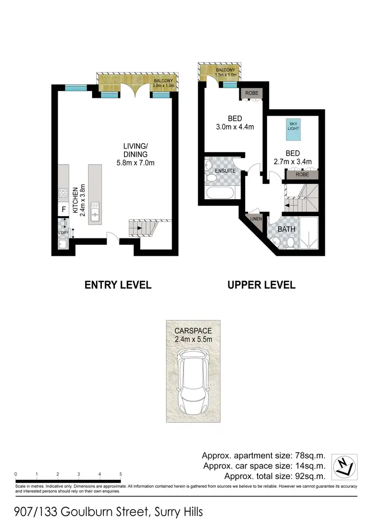 Floorplan of Homely apartment listing, 907/133 Goulburn Street, Surry Hills NSW 2010