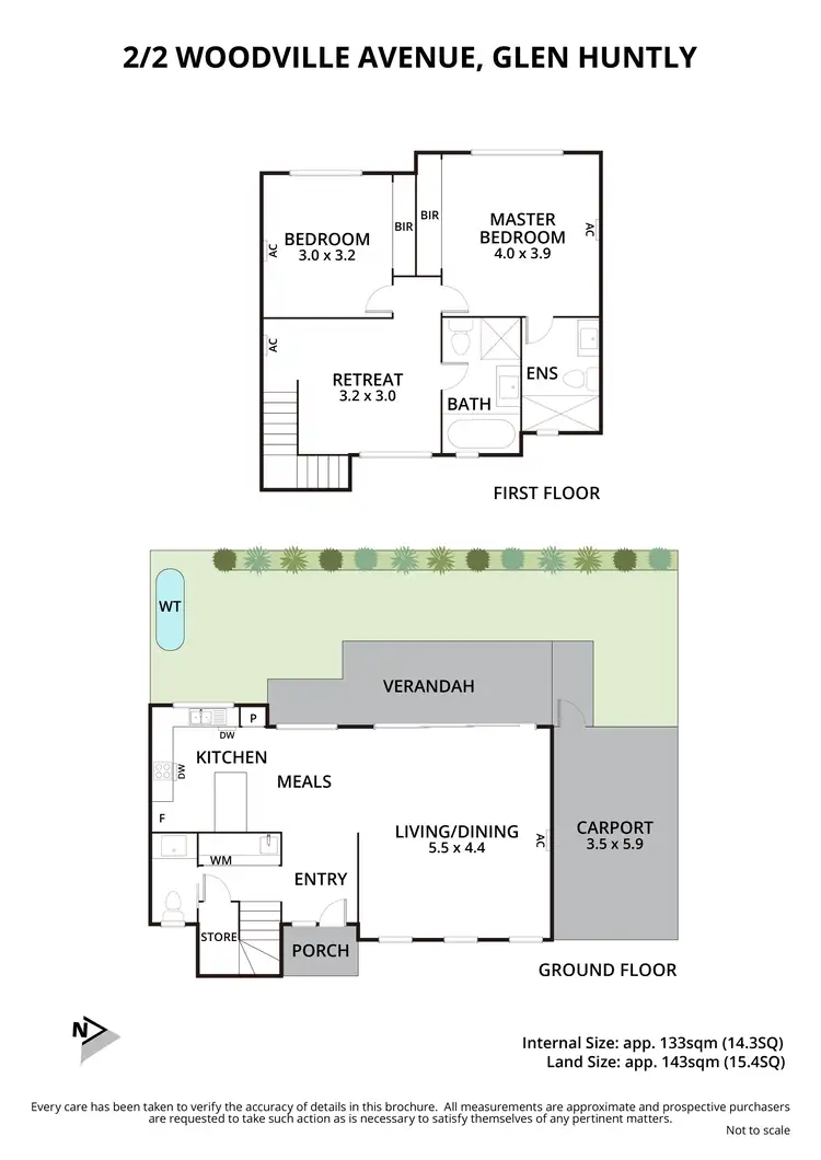 Floorplan of Homely townhouse listing, 2/2 Woodville Avenue, Glen Huntly VIC 3163