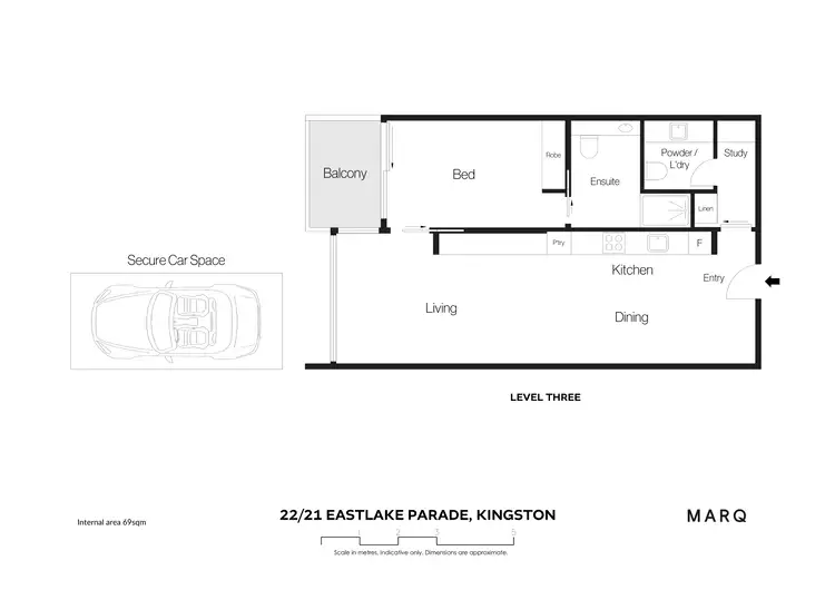 Floorplan of Homely apartment listing, 22/21 Eastlake Parade, Kingston ACT 2604