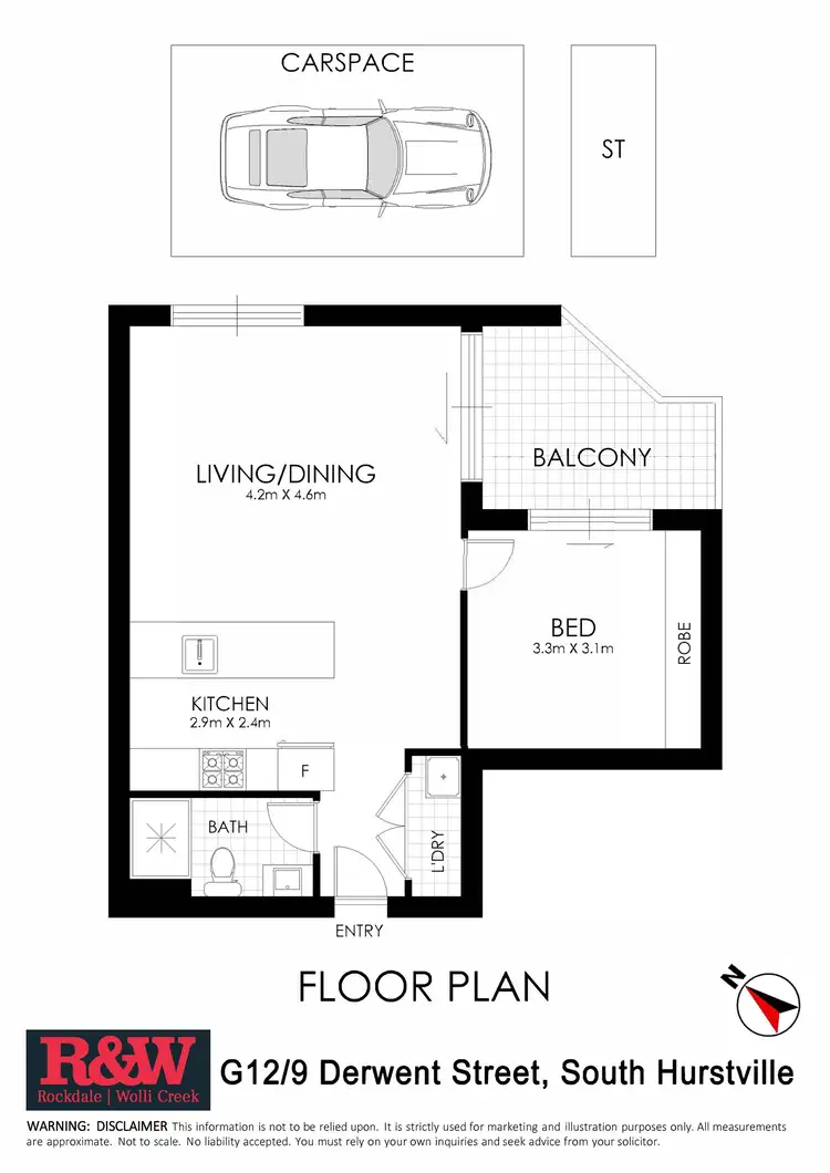Floorplan of Homely apartment listing, G12/9 Derwent Street, South Hurstville NSW 2221