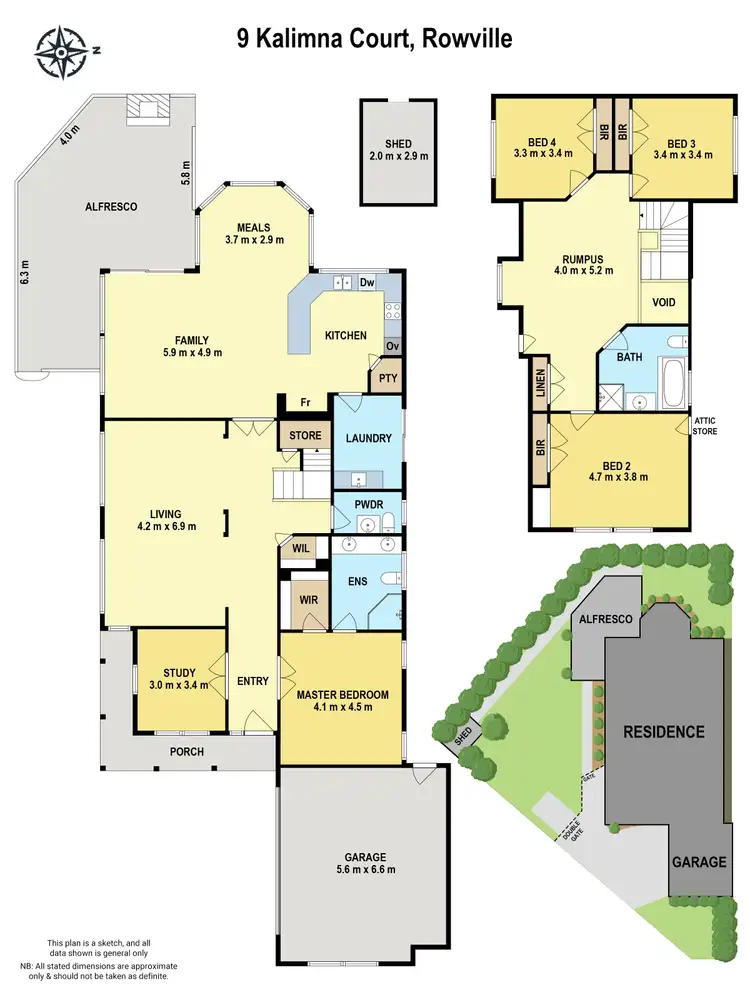 Floorplan of Homely house listing, 9 Kalimna Court, Rowville VIC 3178