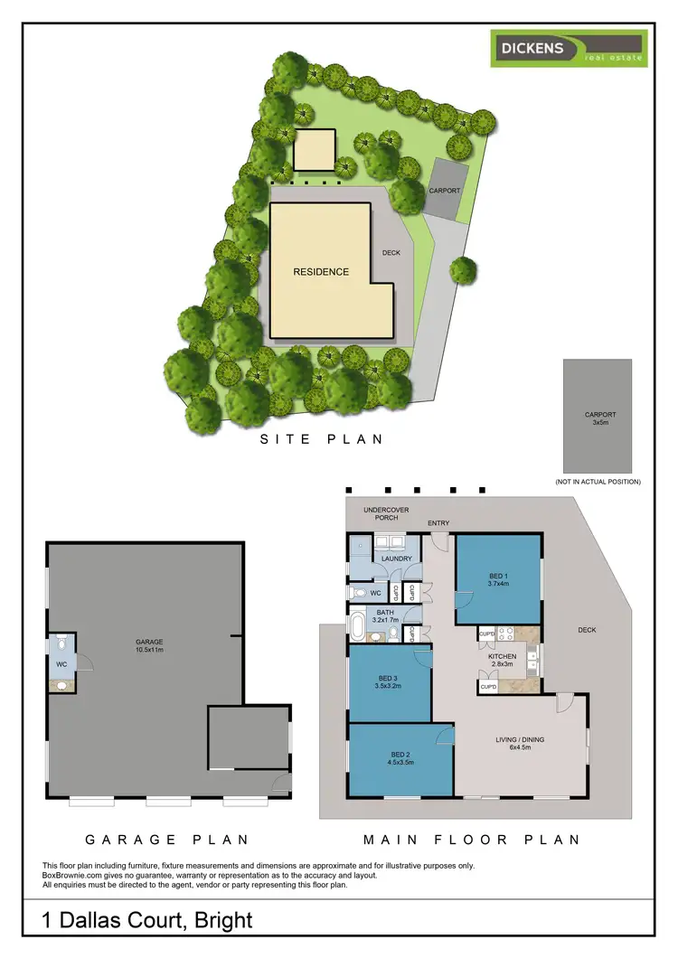 Floorplan of Homely house listing, 1 Dallas Court, Bright VIC 3741