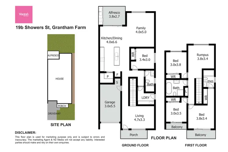 Floorplan of Homely house listing, 19B Showers Street, Riverstone NSW 2765