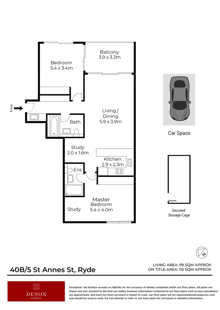 Floorplan of Homely apartment listing, 40B/5 St Annes Street, Ryde NSW 2112